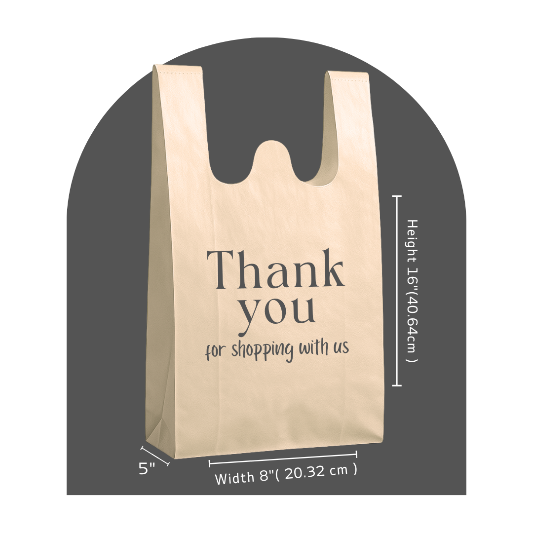 W Cut Non Woven Bags (Thank you)
