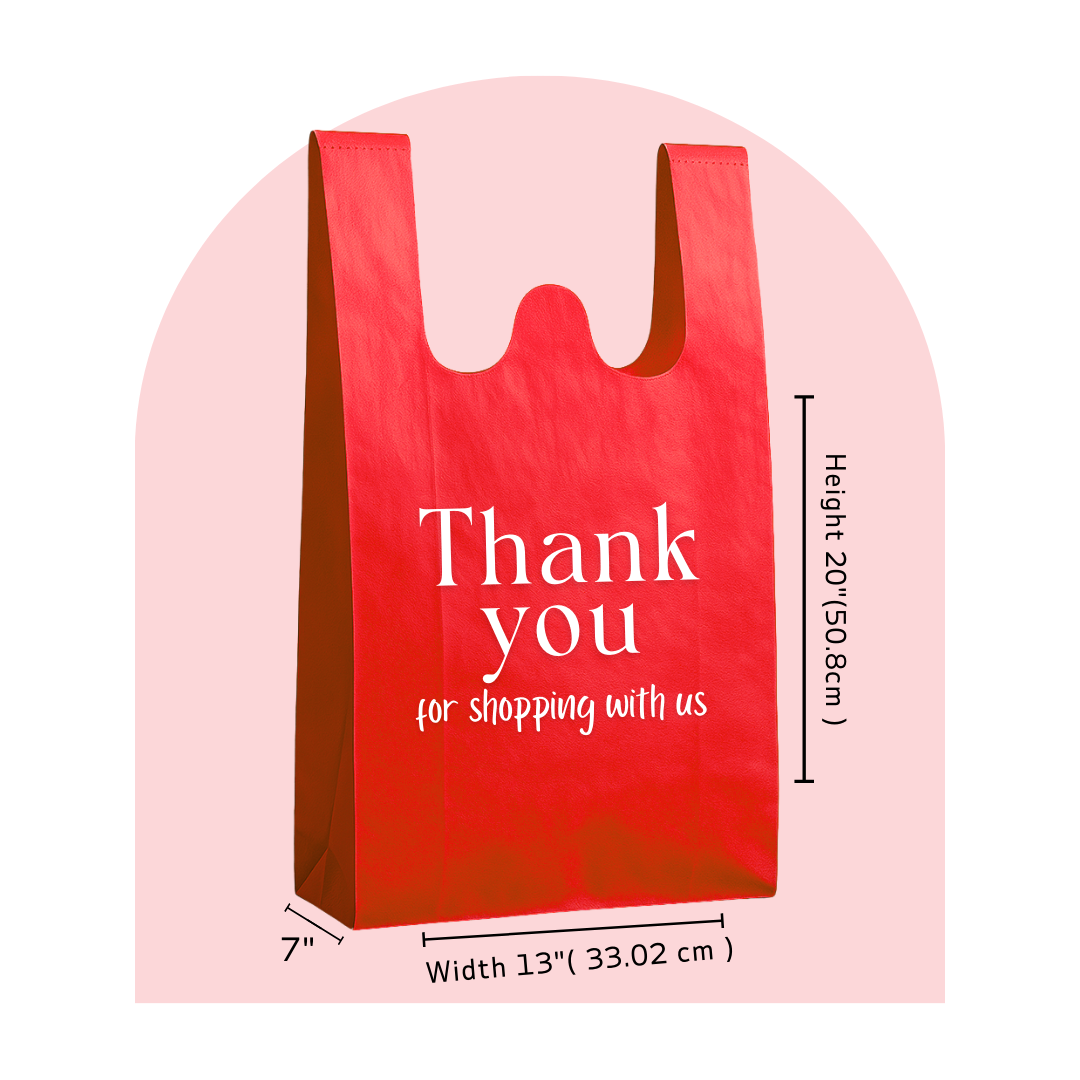 W Cut Non Woven Bags (Thank you)
