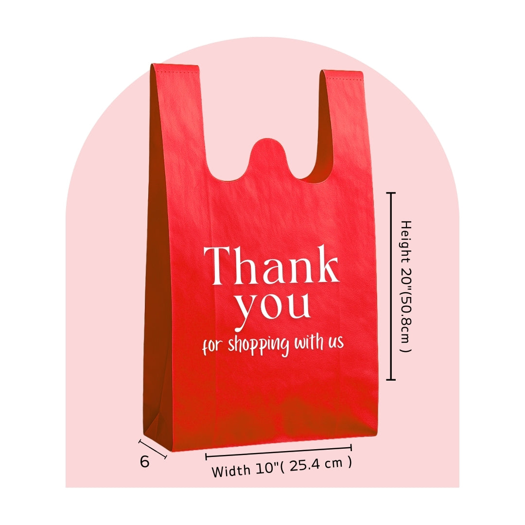 W Cut Non Woven Bags (Thank you)