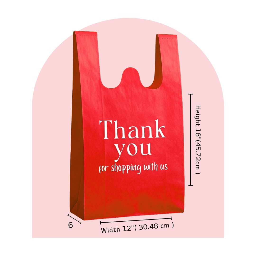 W Cut Non Woven Bags (Thank you)