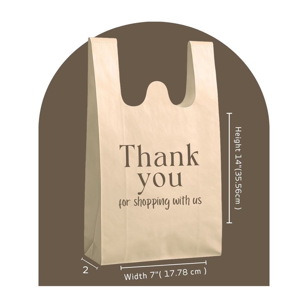 W Cut Non Woven Bags (Thank you)