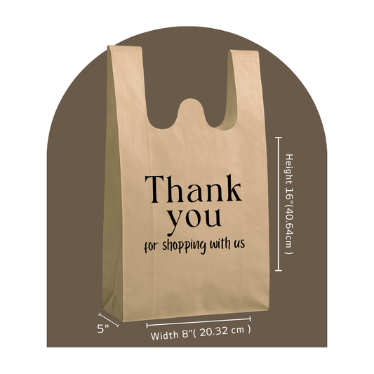 W Cut Non Woven Bags (Thank you)