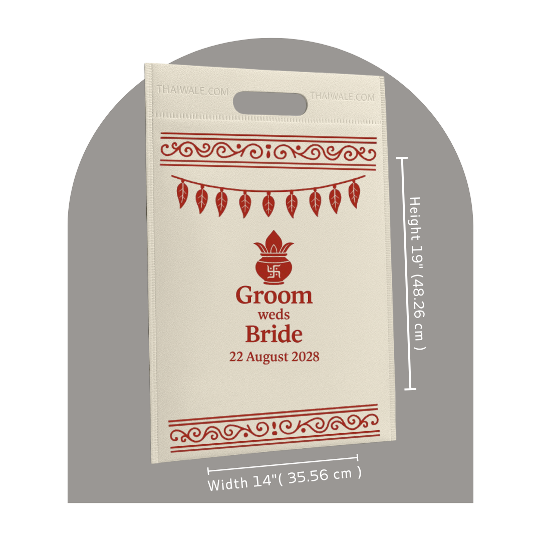 Kalash with Border D Cut Wedding Bags — product view 5
