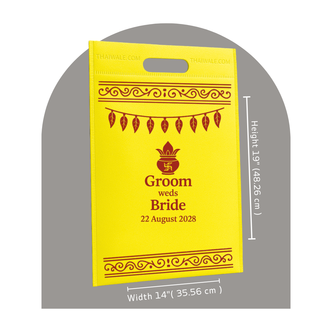 Kalash with Border D Cut Wedding Bags — product view 11