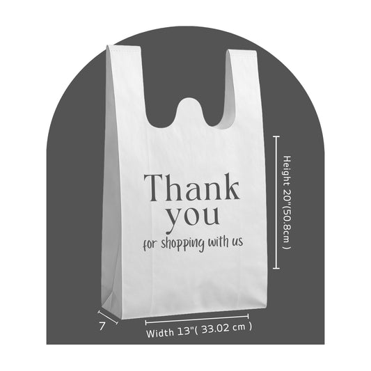 W Cut Non Woven Bags (Thank you)